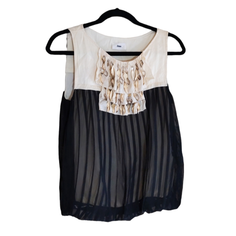 Zinco beaded embellished tank blouse